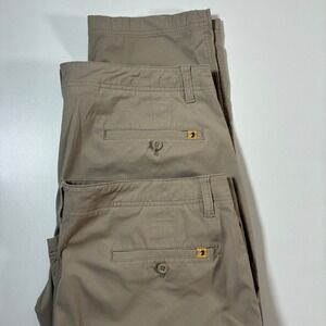 LOT OF 2 Duck Head Chino Pants 38x34 Beige Harbor Performance Golf Stretch